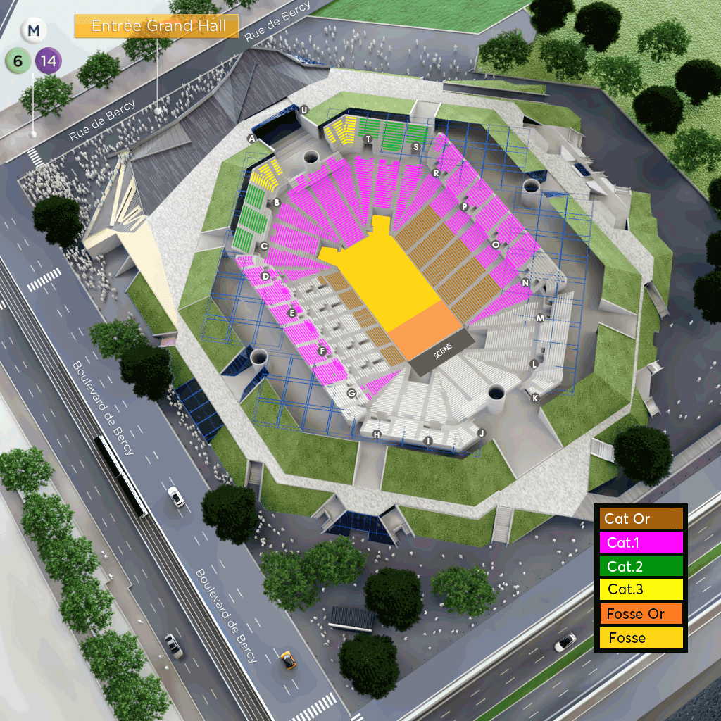 Plan de Accor Arena