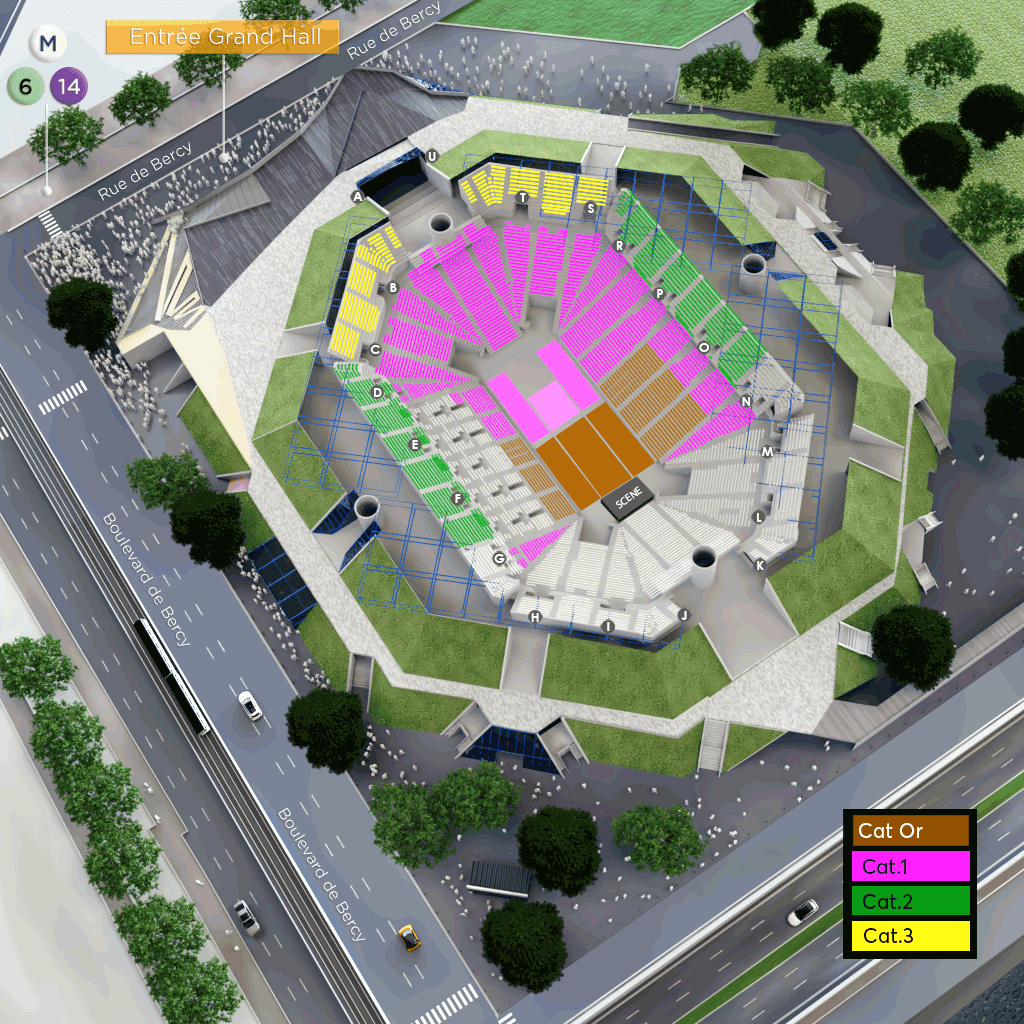 Plan de Accor Arena