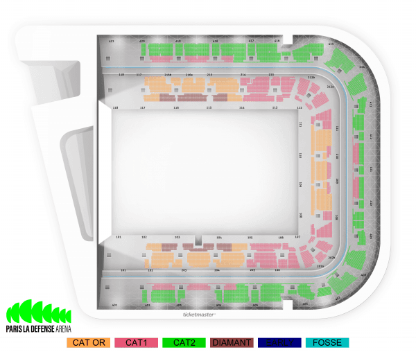 Plan de Paris La Défense Arena